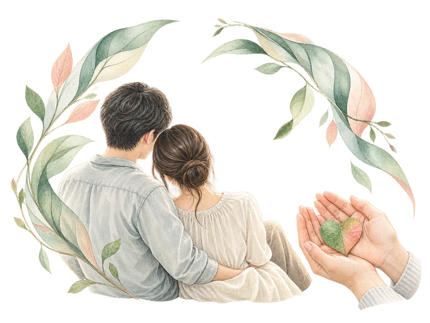 本人の同意とプライバシーを大切にする支援のイラスト